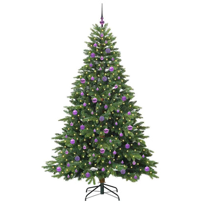 Künstlicher Weihnachtsbaum mit 300 LEDs Grün 210 cm PE und PVC