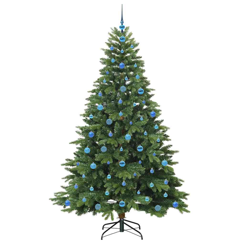 Künstlicher Weihnachtsbaum mit 300 LEDs Grün 210 cm PE und PVC