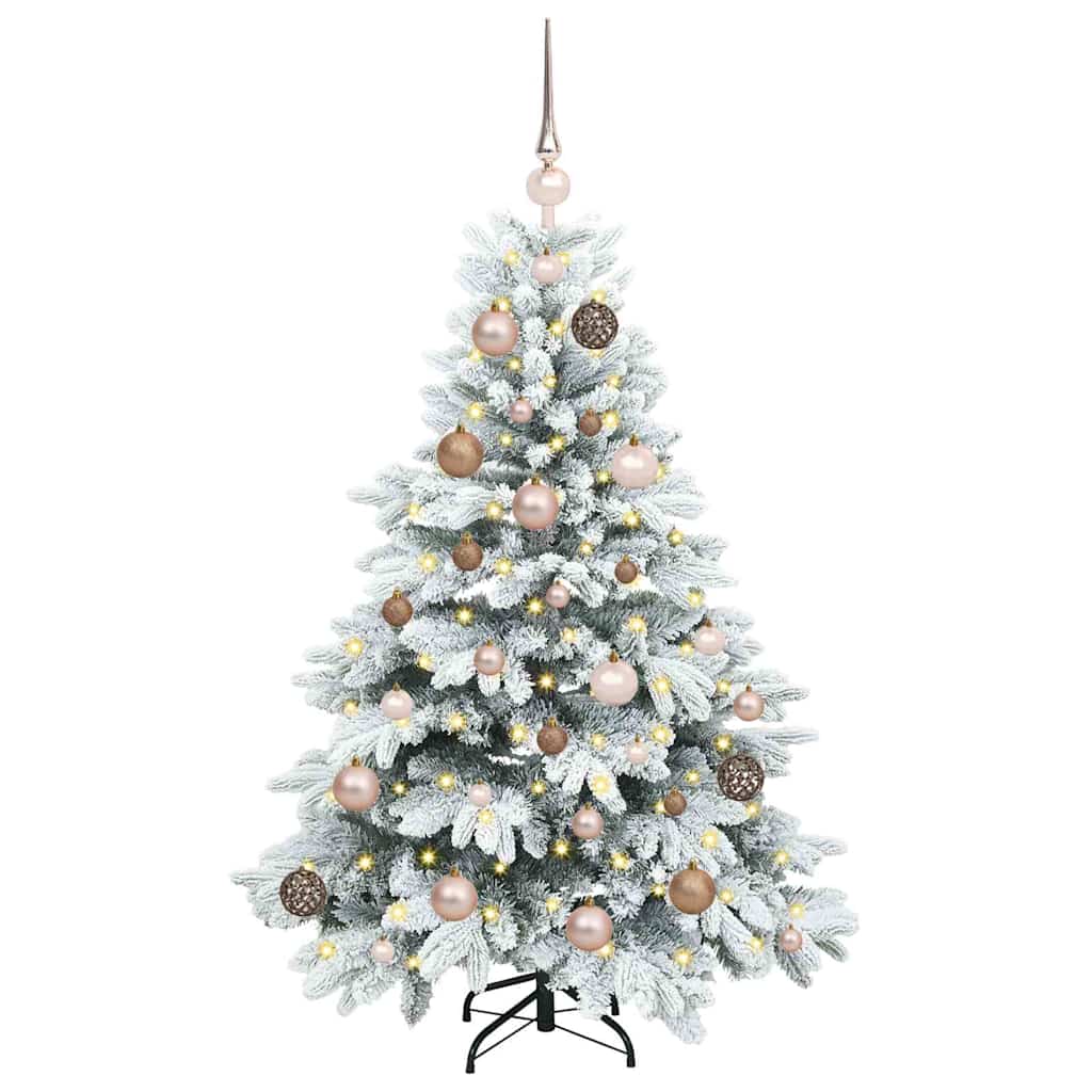 vidaXL Künstlicher Weihnachtsbaum mit 150 LEDs Weiß 120 cm PE und PVC