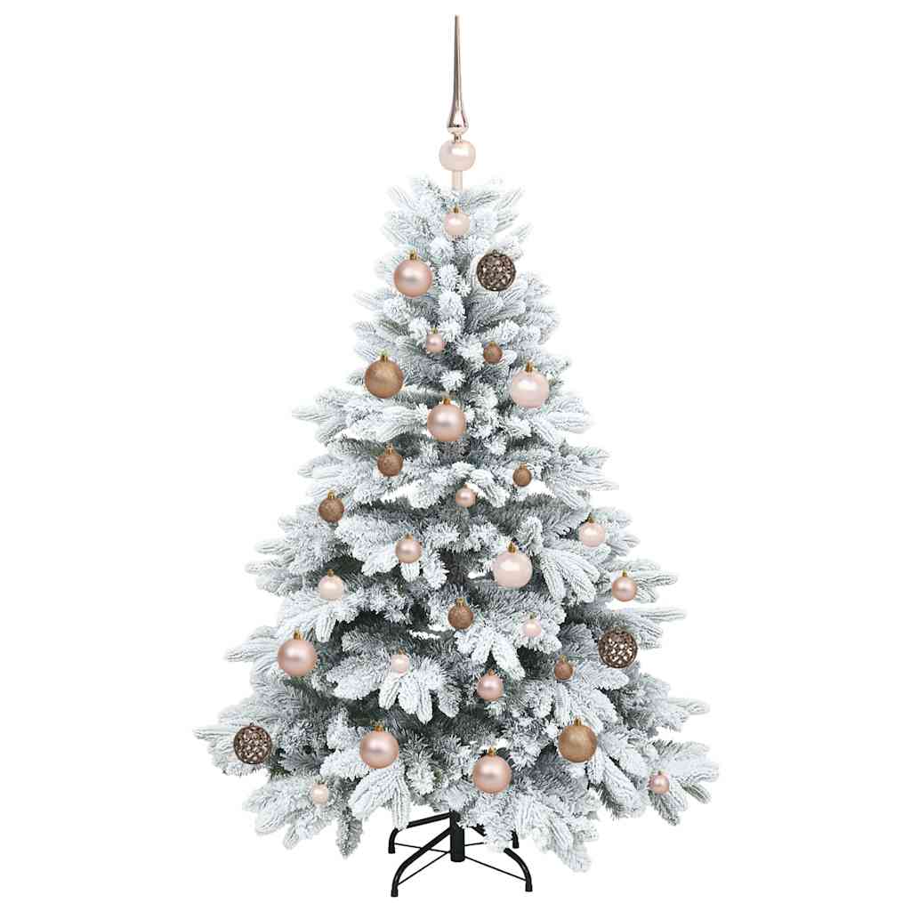 vidaXL Künstlicher Weihnachtsbaum mit 150 LEDs Weiß 120 cm PE und PVC