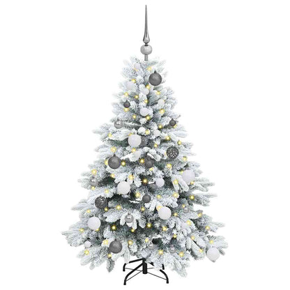 vidaXL Künstlicher Weihnachtsbaum mit 150 LEDs Weiß 120 cm PE und PVC