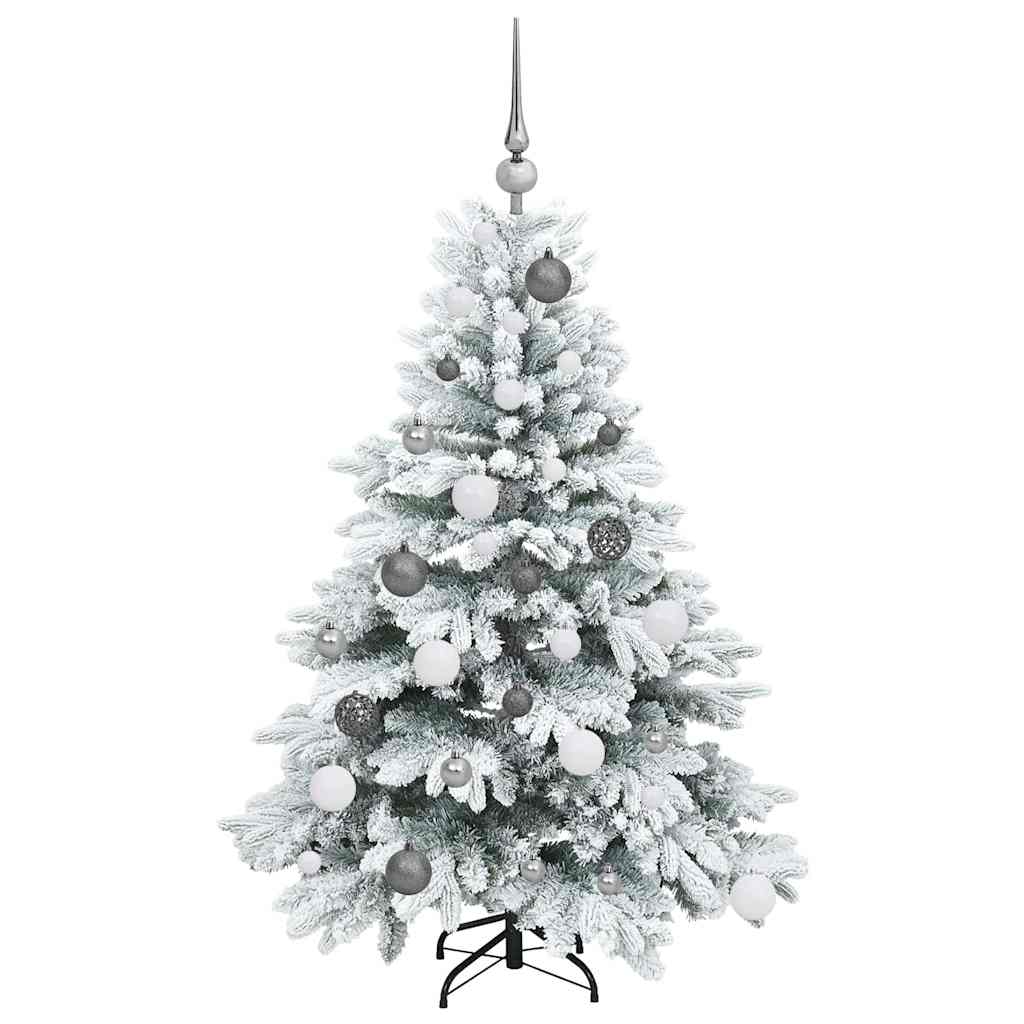 vidaXL Künstlicher Weihnachtsbaum mit 150 LEDs Weiß 120 cm PE und PVC