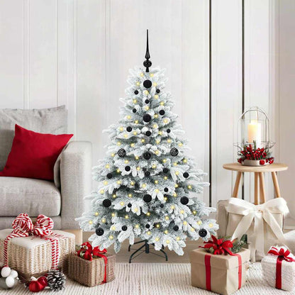 vidaXL Künstlicher Weihnachtsbaum mit 150 LEDs Weiß 120 cm PE und PVC