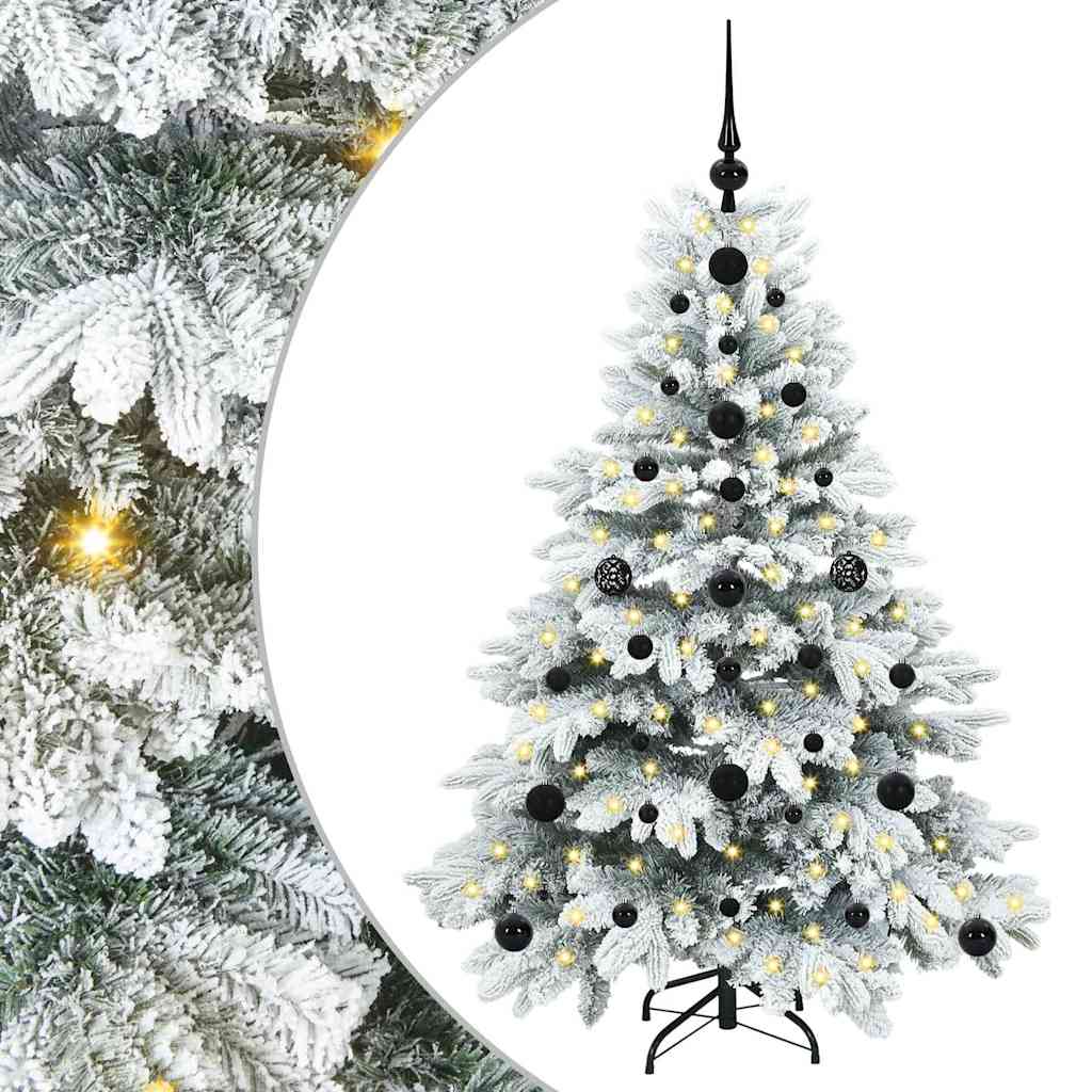 vidaXL Künstlicher Weihnachtsbaum mit 150 LEDs Weiß 120 cm PE und PVC