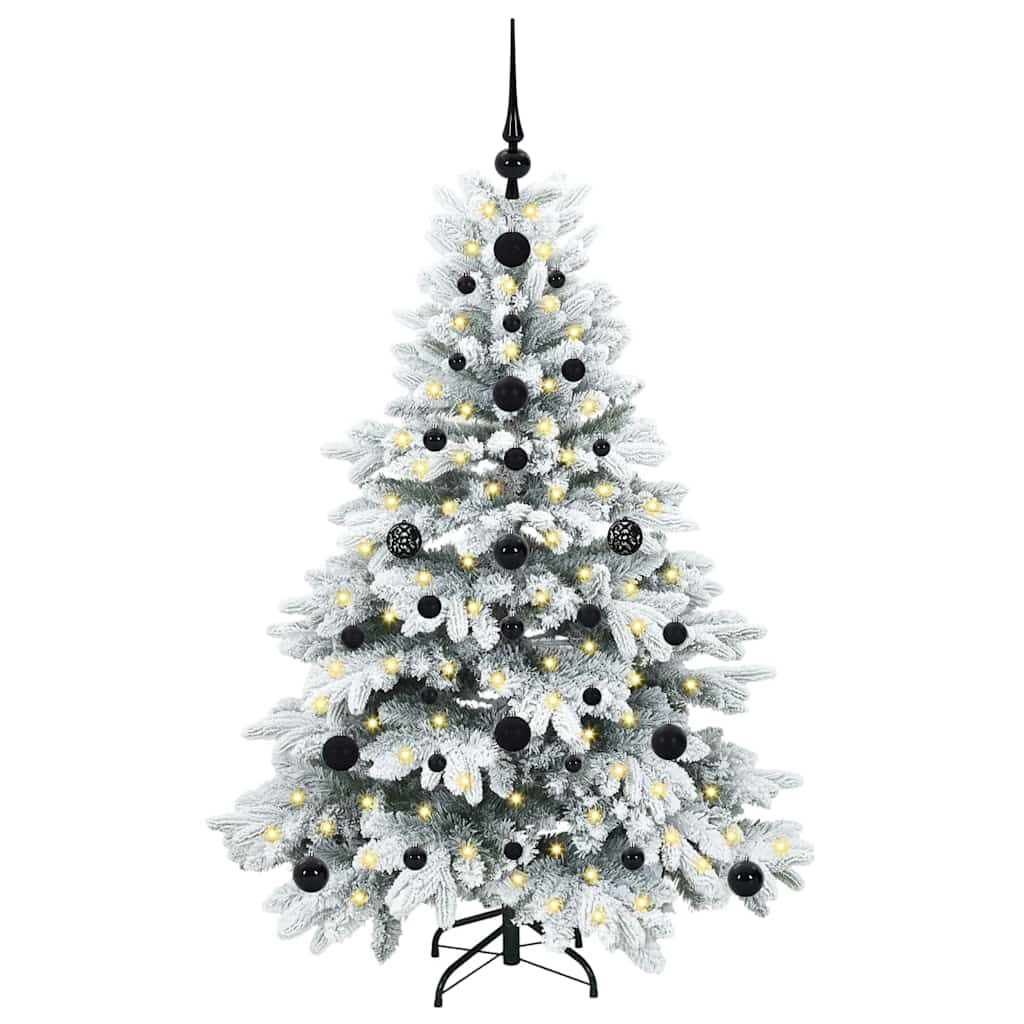 vidaXL Künstlicher Weihnachtsbaum mit 150 LEDs Weiß 120 cm PE und PVC