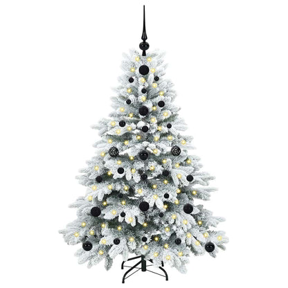 vidaXL Künstlicher Weihnachtsbaum mit 150 LEDs Weiß 120 cm PE und PVC