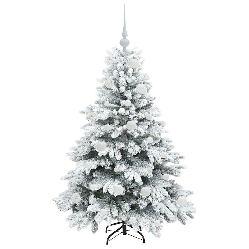 vidaXL Künstlicher Weihnachtsbaum mit 150 LEDs Weiß 120 cm PE und PVC