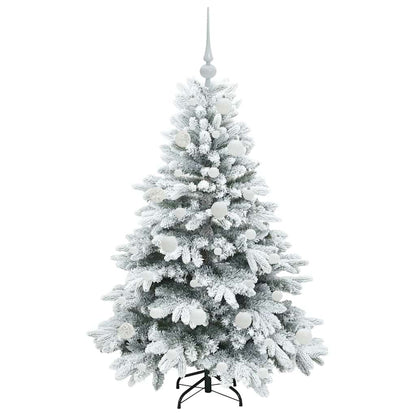 vidaXL Künstlicher Weihnachtsbaum mit 150 LEDs Weiß 120 cm PE und PVC