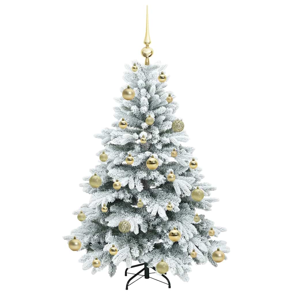 vidaXL Künstlicher Weihnachtsbaum mit 150 LEDs Weiß 120 cm PE und PVC
