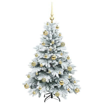 vidaXL Künstlicher Weihnachtsbaum mit 150 LEDs Weiß 120 cm PE und PVC