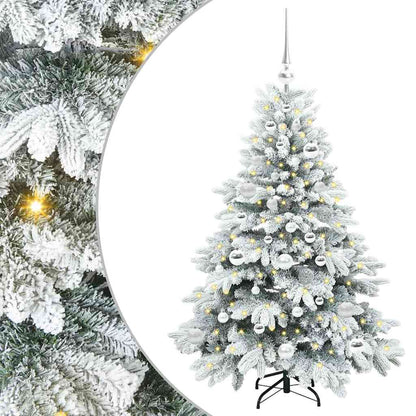 vidaXL Künstlicher Weihnachtsbaum mit 150 LEDs Weiß 120 cm PE und PVC