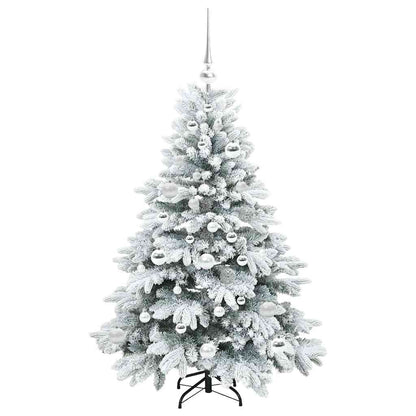 vidaXL Künstlicher Weihnachtsbaum mit 150 LEDs Weiß 120 cm PE und PVC