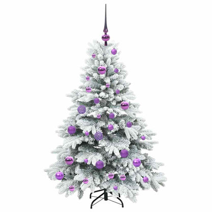 Künstlicher Weihnachtsbaum mit 150 LEDs Weiß 120 cm PE und PVC