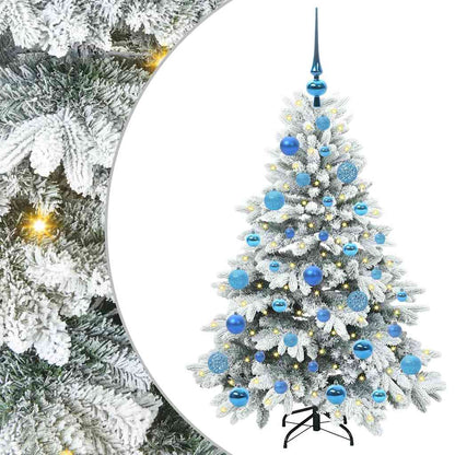 vidaXL Künstlicher Weihnachtsbaum mit 150 LEDs Weiß 120 cm PE und PVC