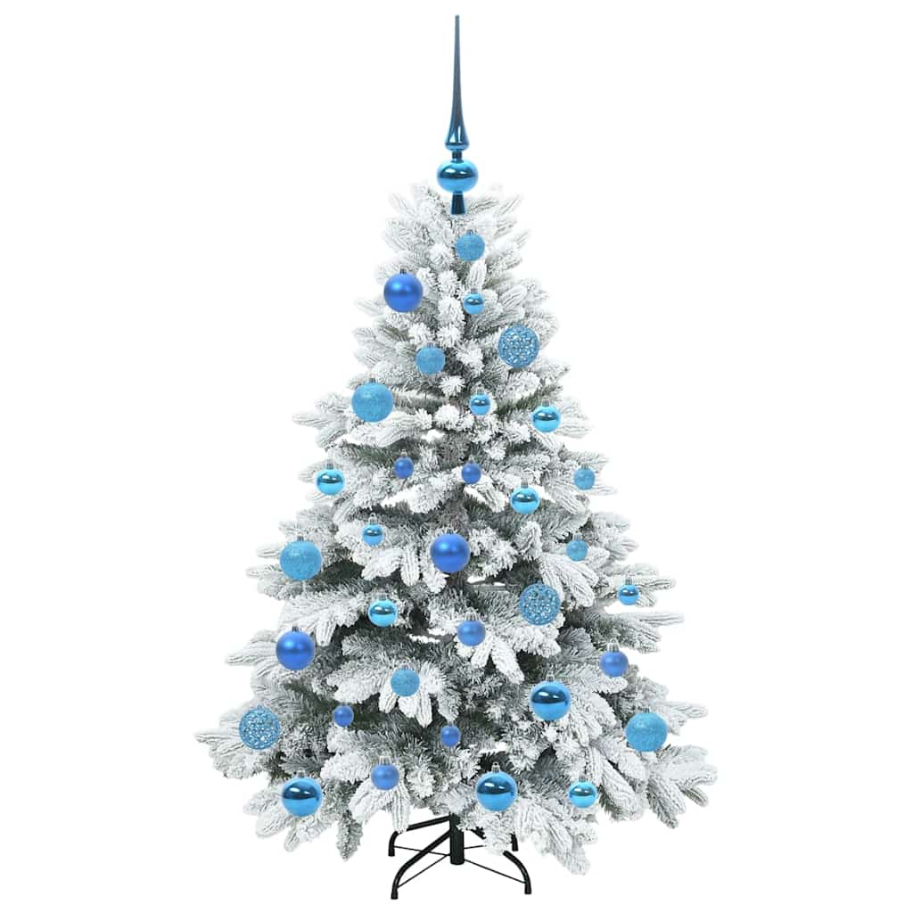 vidaXL Künstlicher Weihnachtsbaum mit 150 LEDs Weiß 120 cm PE und PVC