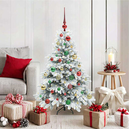 vidaXL Künstlicher Weihnachtsbaum mit 150 LEDs Weiß 120 cm PE und PVC