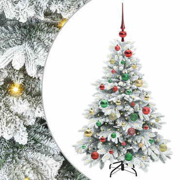 vidaXL Künstlicher Weihnachtsbaum mit 150 LEDs Weiß 120 cm PE und PVC
