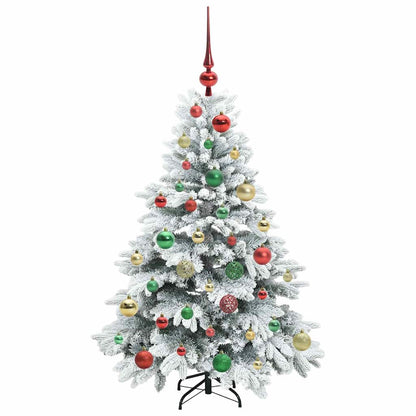 vidaXL Künstlicher Weihnachtsbaum mit 150 LEDs Weiß 120 cm PE und PVC