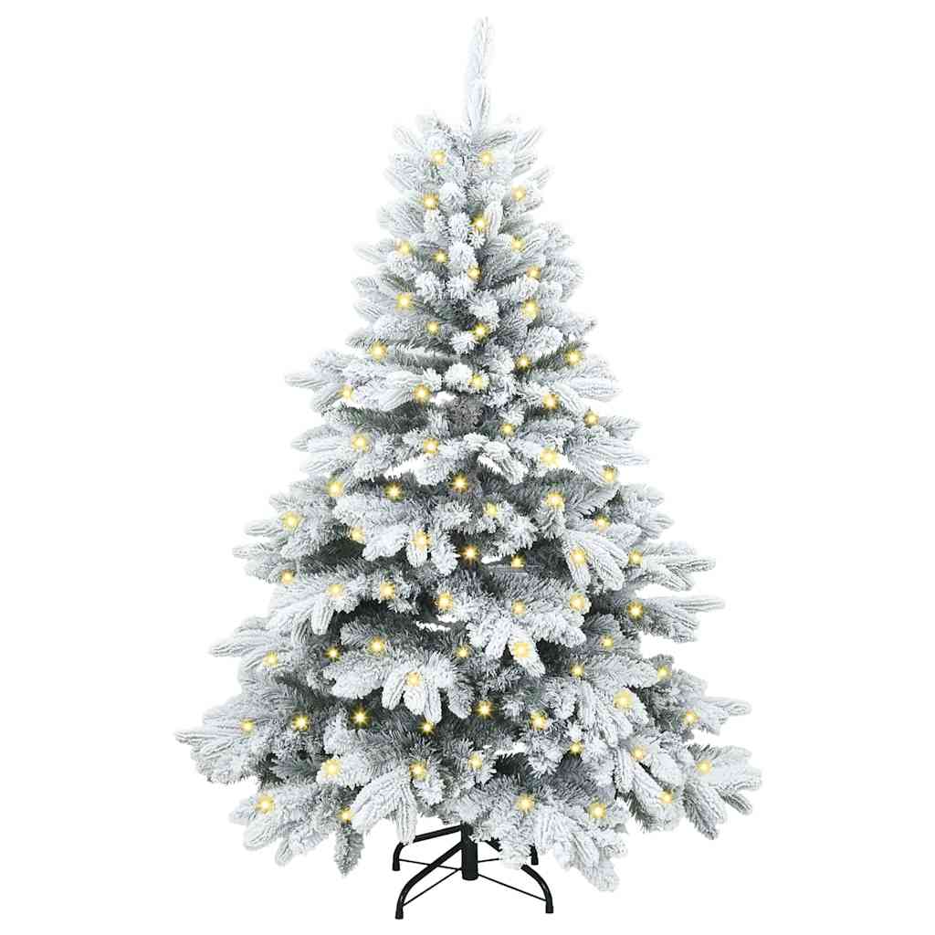 vidaXL Künstlicher Weihnachtsbaum mit 150 LEDs Weiß 150 cm PE und PVC