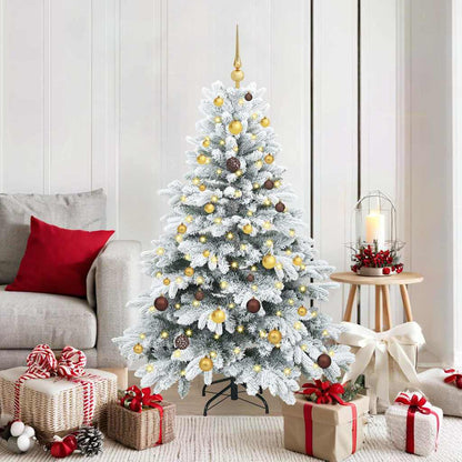vidaXL Künstlicher Weihnachtsbaum mit 150 LEDs Weiß 150 cm PE und PVC