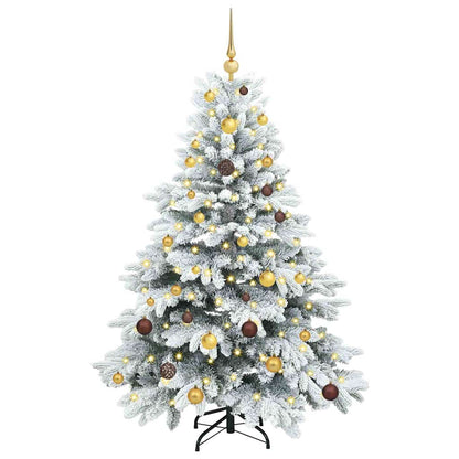 vidaXL Künstlicher Weihnachtsbaum mit 150 LEDs Weiß 150 cm PE und PVC