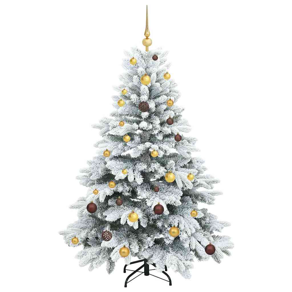vidaXL Künstlicher Weihnachtsbaum mit 150 LEDs Weiß 150 cm PE und PVC
