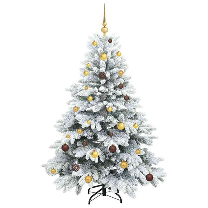 vidaXL Künstlicher Weihnachtsbaum mit 150 LEDs Weiß 150 cm PE und PVC