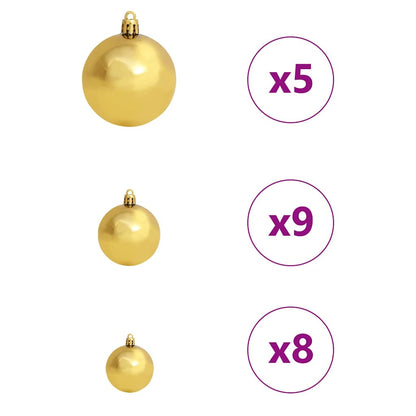 vidaXL Künstlicher Weihnachtsbaum mit 150 LEDs Weiß 150 cm PE und PVC