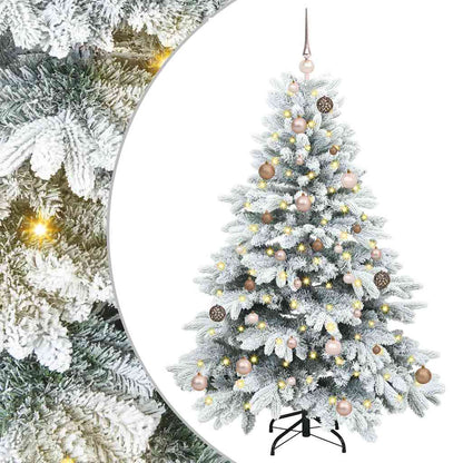 vidaXL Künstlicher Weihnachtsbaum mit 150 LEDs Weiß 150 cm PE und PVC