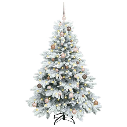 vidaXL Künstlicher Weihnachtsbaum mit 150 LEDs Weiß 150 cm PE und PVC