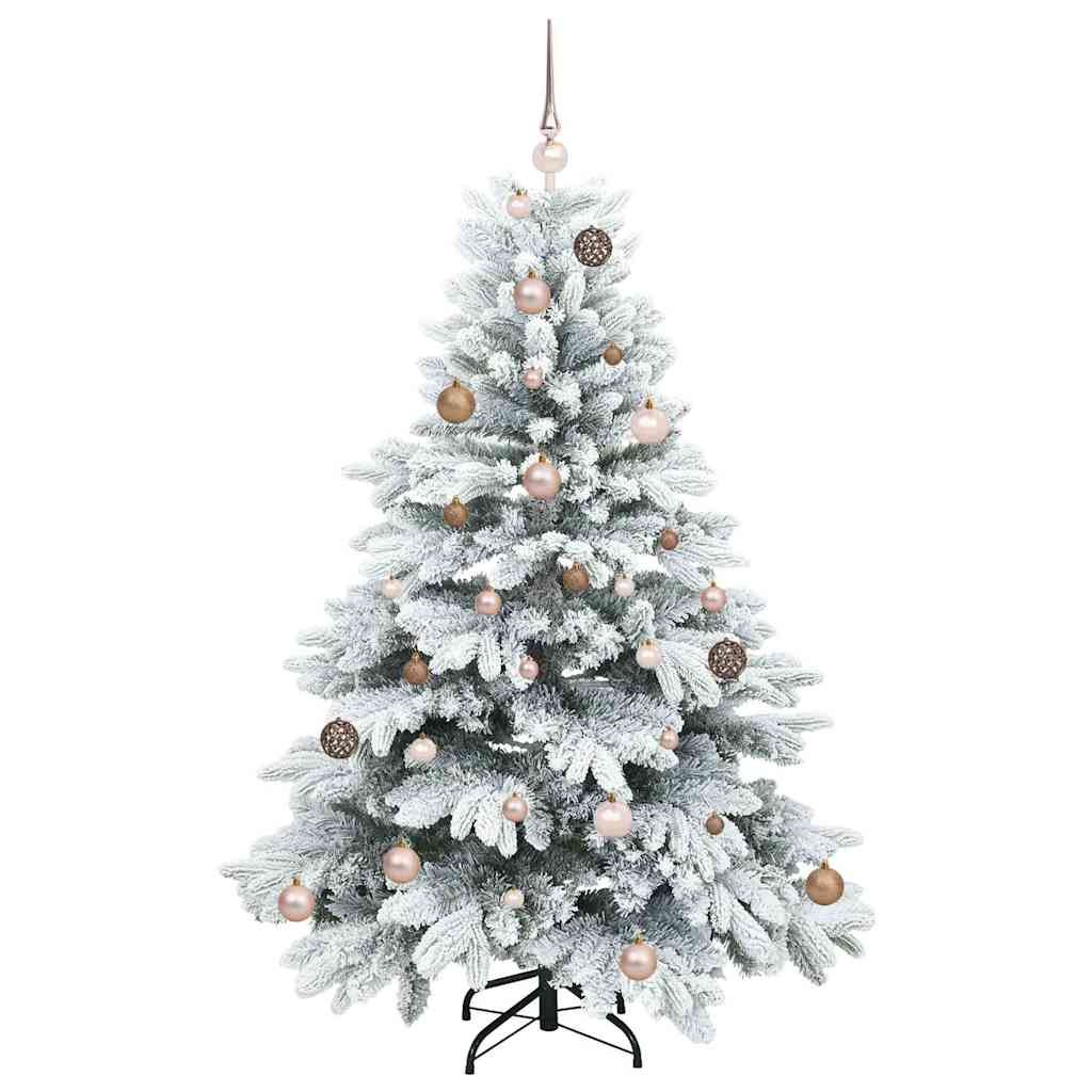 vidaXL Künstlicher Weihnachtsbaum mit 150 LEDs Weiß 150 cm PE und PVC