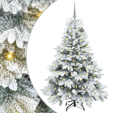 vidaXL Künstlicher Weihnachtsbaum mit 150 LEDs Weiß 150 cm PE und PVC