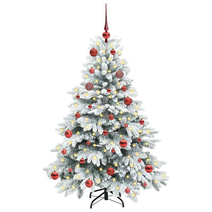 vidaXL Künstlicher Weihnachtsbaum mit 150 LEDs Weiß 150 cm PE und PVC