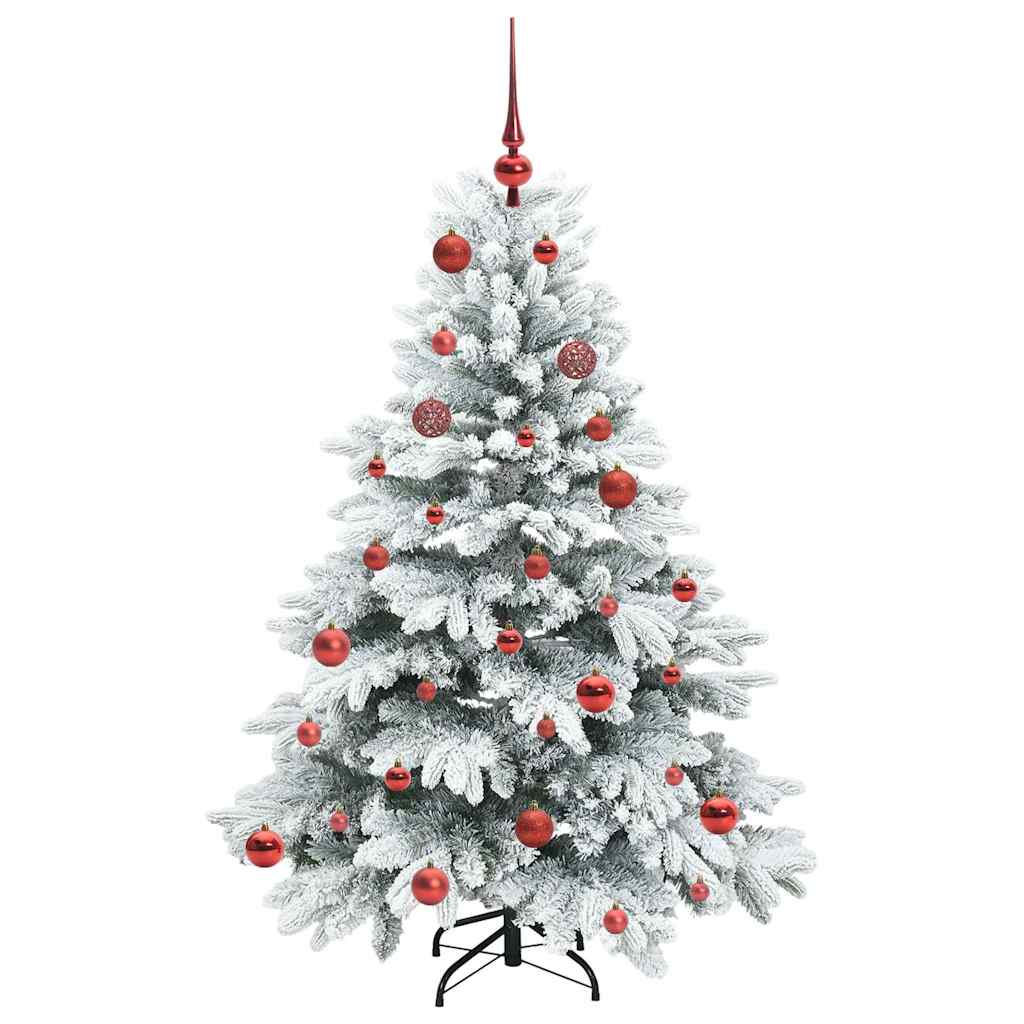 vidaXL Künstlicher Weihnachtsbaum mit 150 LEDs Weiß 150 cm PE und PVC