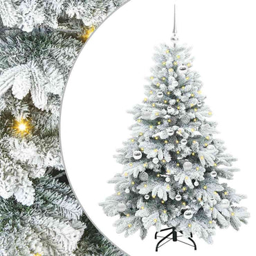 vidaXL Künstlicher Weihnachtsbaum mit 150 LEDs Weiß 150 cm PE und PVC