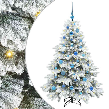 vidaXL Künstlicher Weihnachtsbaum mit 150 LEDs Weiß 150 cm PE und PVC