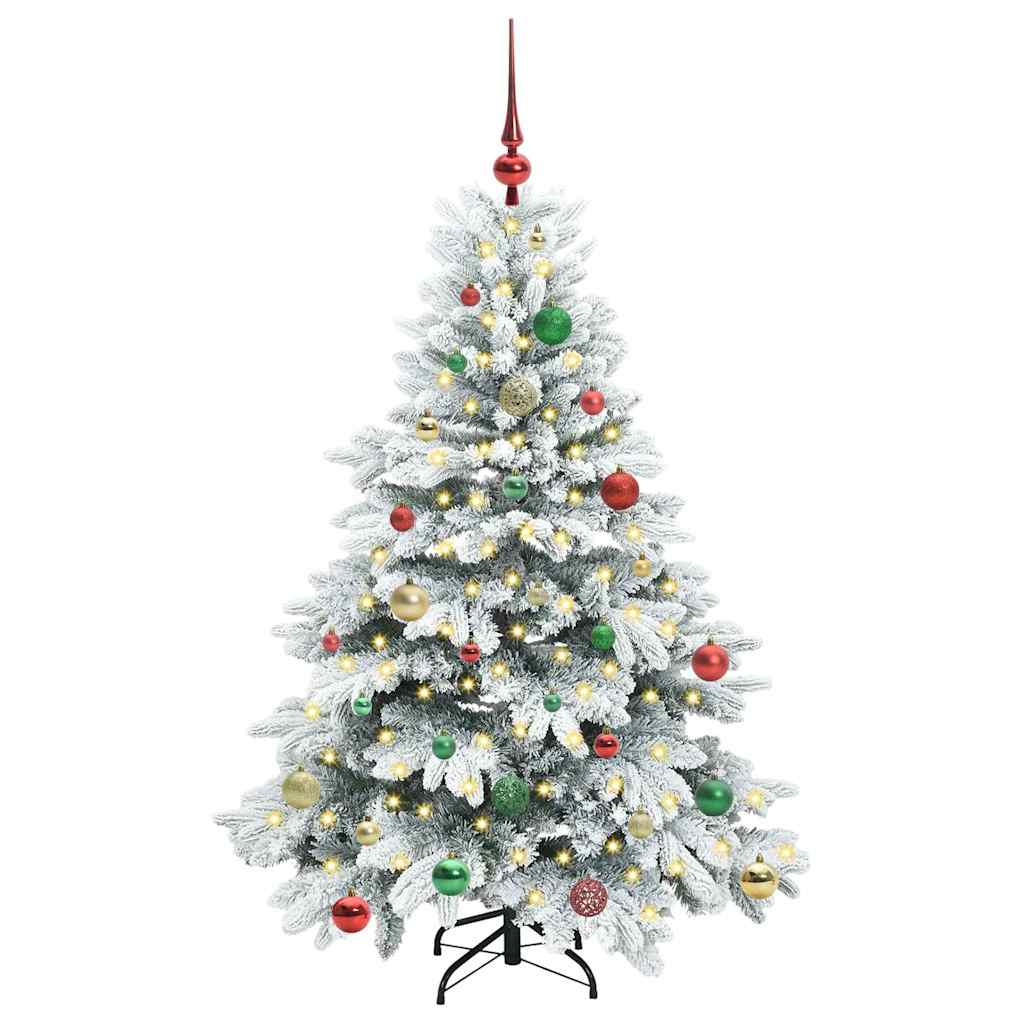 vidaXL Künstlicher Weihnachtsbaum mit 150 LEDs Weiß 150 cm PE und PVC