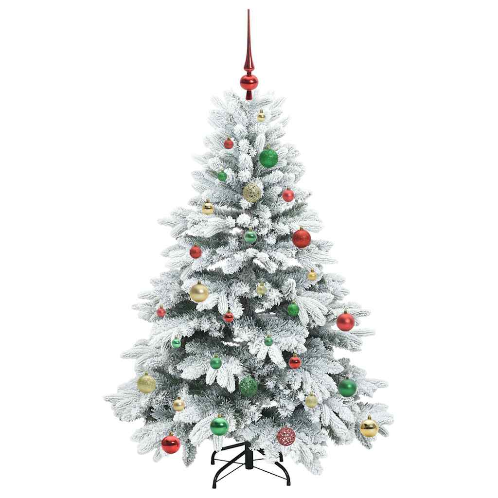 vidaXL Künstlicher Weihnachtsbaum mit 150 LEDs Weiß 150 cm PE und PVC