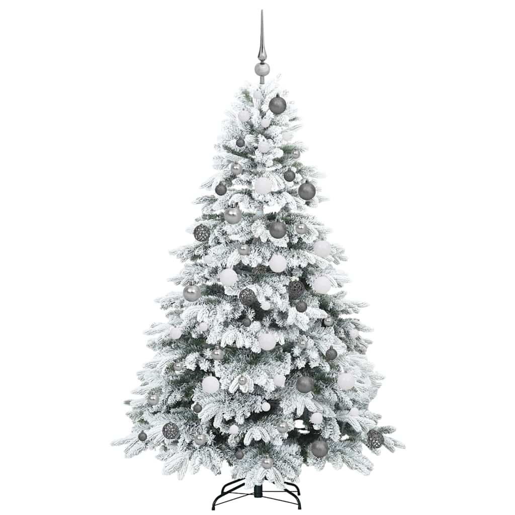 vidaXL Künstlicher Weihnachtsbaum mit 300 LEDs Weiß 180 cm PE und PVC