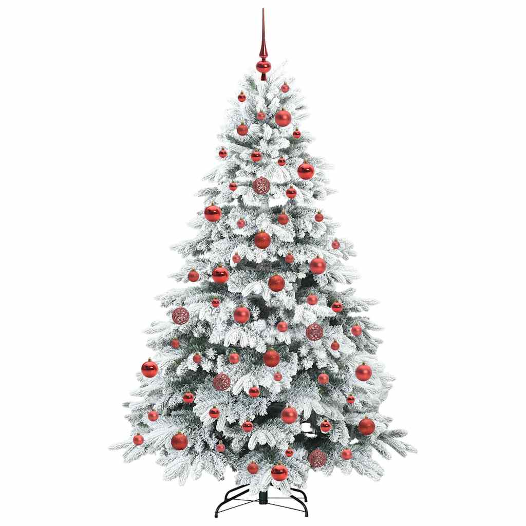 vidaXL Künstlicher Weihnachtsbaum mit 300 LEDs Weiß 180 cm PE und PVC
