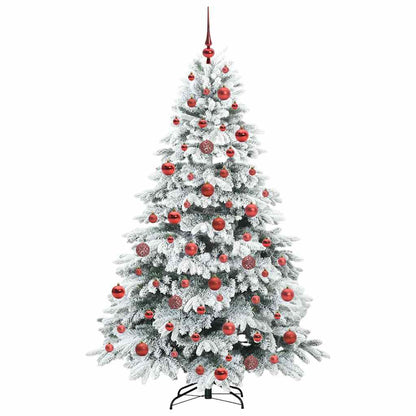vidaXL Künstlicher Weihnachtsbaum mit 300 LEDs Weiß 180 cm PE und PVC