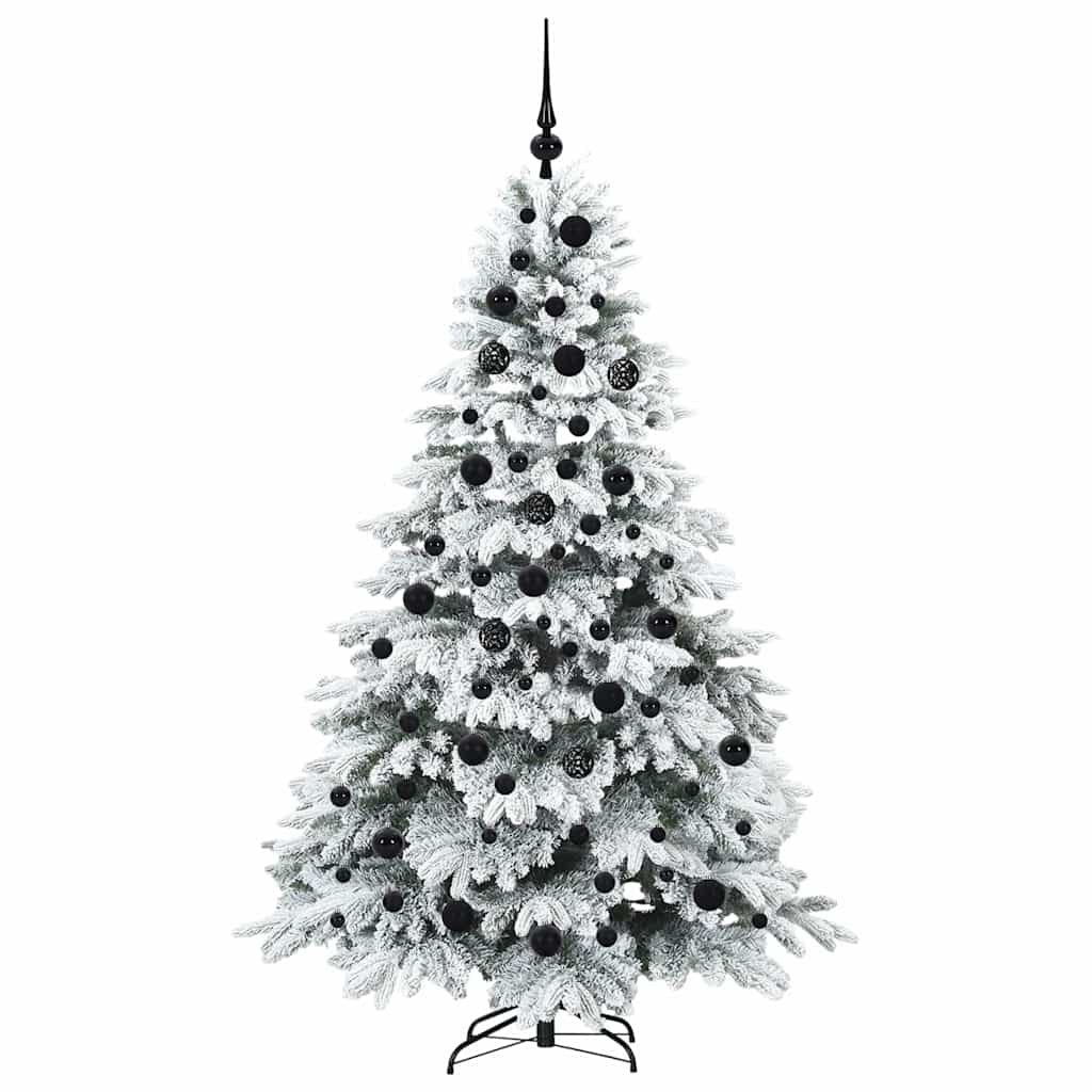 Künstlicher Weihnachtsbaum mit 300 LEDs Weiß 180 cm PE und PVC