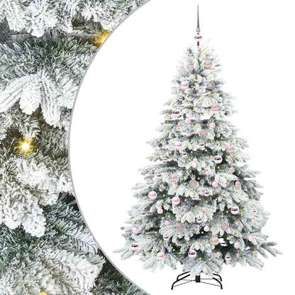 vidaXL Künstlicher Weihnachtsbaum mit 300 LEDs Weiß 180 cm PE und PVC
