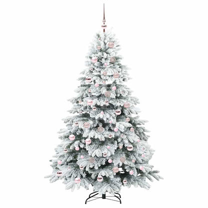 vidaXL Künstlicher Weihnachtsbaum mit 300 LEDs Weiß 180 cm PE und PVC