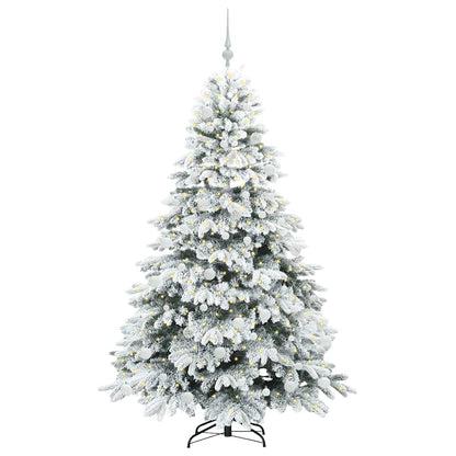 vidaXL Künstlicher Weihnachtsbaum mit 300 LEDs Weiß 180 cm PE und PVC