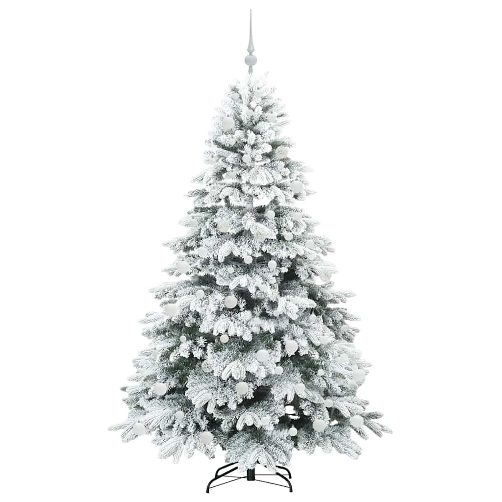 vidaXL Künstlicher Weihnachtsbaum mit 300 LEDs Weiß 180 cm PE und PVC
