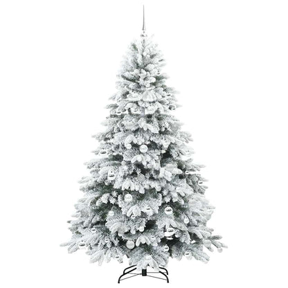 vidaXL Künstlicher Weihnachtsbaum mit 300 LEDs Weiß 180 cm PE und PVC