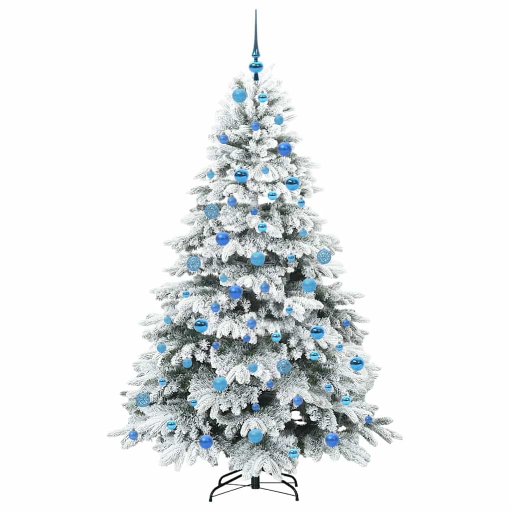 vidaXL Künstlicher Weihnachtsbaum mit 300 LEDs Weiß 180 cm PE und PVC