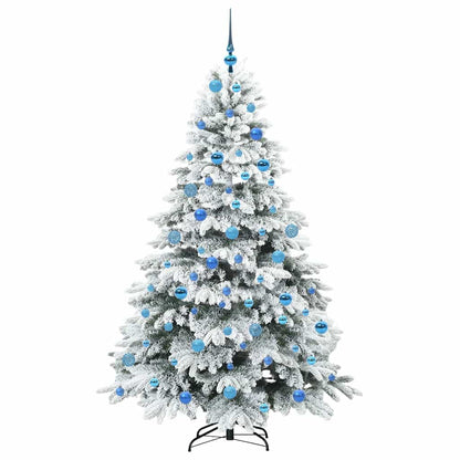 vidaXL Künstlicher Weihnachtsbaum mit 300 LEDs Weiß 180 cm PE und PVC