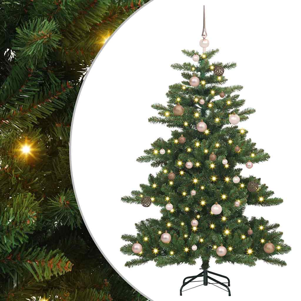 vidaXL Künstlicher klappbarer Weihnachtsbaum Grün 150 cm PVC und Stahl